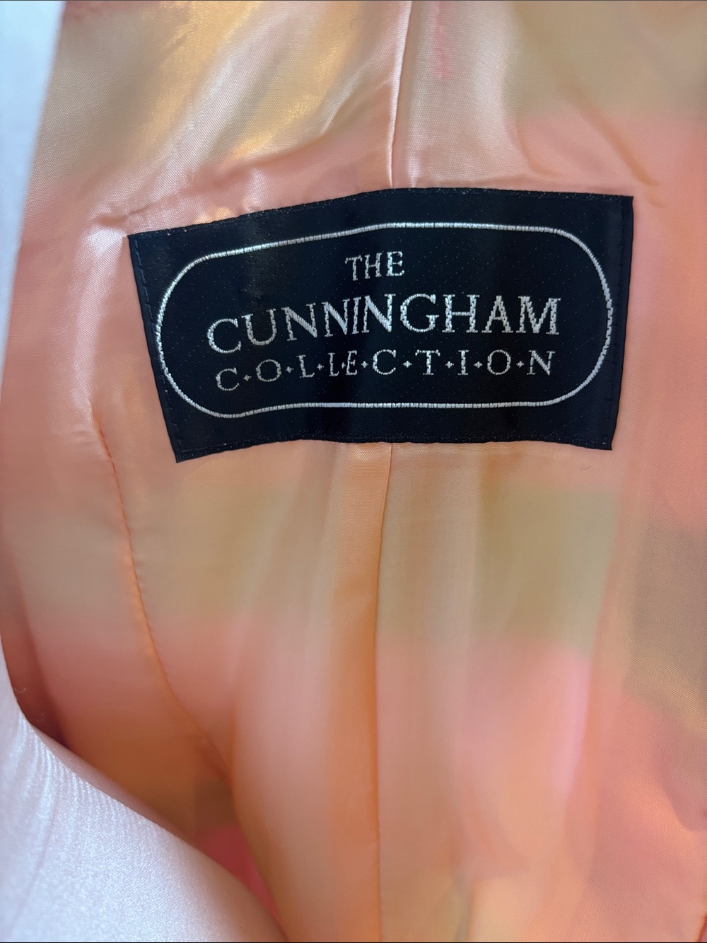 Vintage Silk Shantung Two Piece Suit Peach Pink Green Size Med Read Description - Picture 7 of 16